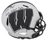 Joe Thomas Signed Wisconsin Badgers Lunar Eclipse Riddell Authentic Proline Speed Helmet w/2006 Outland Trophy