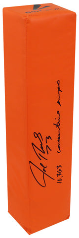 Joe Thomas Signed BSN Orange Endzone Pylon w/10,363 Consecutive Snaps