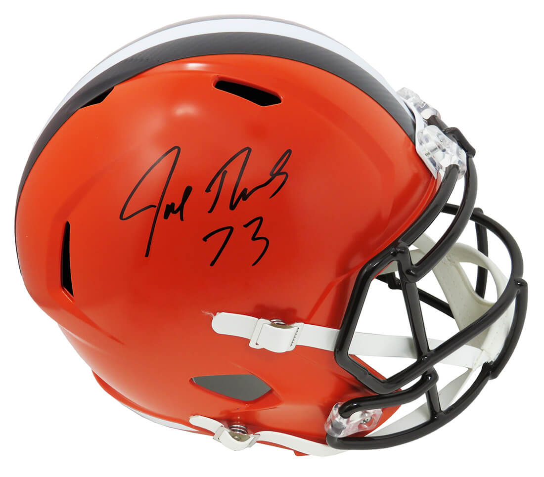 Joe Thomas Signed Cleveland Browns Riddell Full Size Speed Replica Helmet