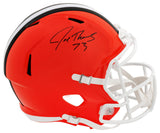 Joe Thomas Signed Cleveland Browns Riddell Full Size Speed Replica Helmet (White Facemask)