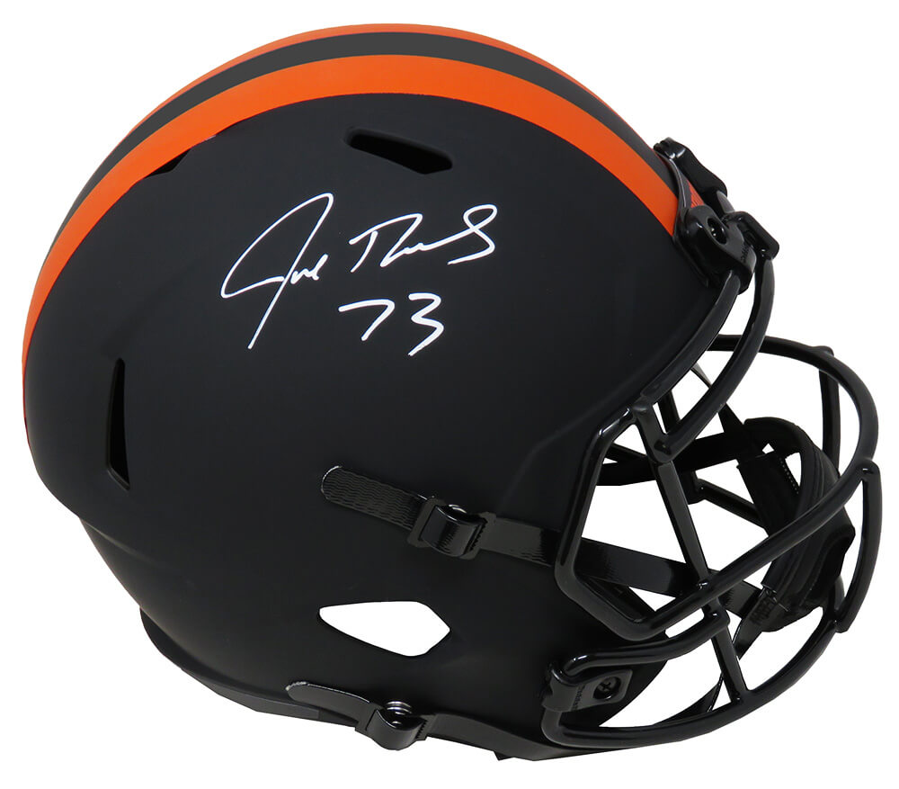 Joe Thomas Signed Cleveland Browns Eclipse Black Riddell Full Size Speed Replica Helmet