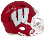 Joe Thomas Signed Wisconsin Badgers FLASH Riddell Full Size Speed Replica Helmet