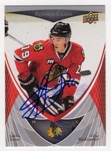 Jonathan Toews Signed 2007-08 Upper Deck NHL Hockey Rookie Box Set Hockey Trading Card #43