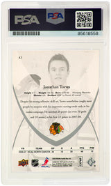 Jonathan Toews Signed 2007-08 Upper Deck NHL Hockey Rookie Box Set Hockey Card #43 - (PSA Encapsulated)