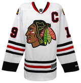 Jonathan Toews Signed Chicago Blackhawks White Reebok Premier Hockey Jersey