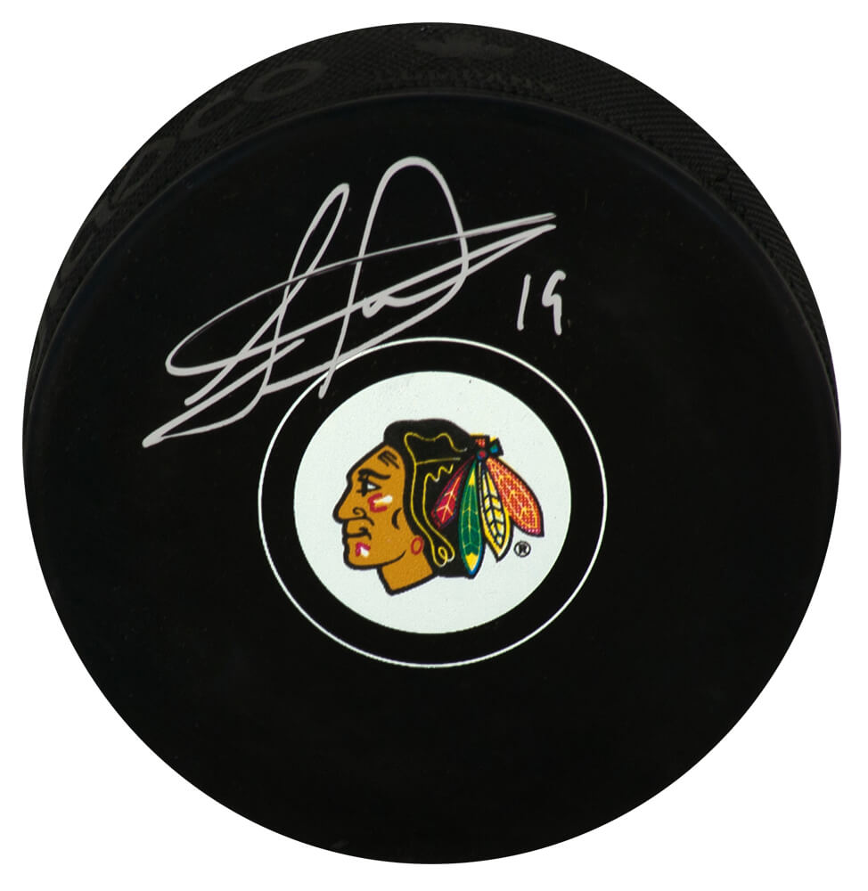 Jonathan Toews Signed Chicago Blackhawks Team Logo Hockey Puck