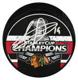 Jonathan Toews Signed Chicago Blackhawks 2010 Stanley Cup Champs Logo Hockey Puck