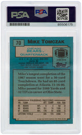 Mike Tomczak Signed Chicago Bears 1988 Topps Rookie Football Trading Card #70 - (PSA Encapsulated)