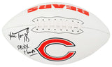 Mike Tomczak Signed Chicago Bears Logo Franklin White Football w/SB XX Champs