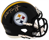 Mike Tomczak Signed Pittsburgh Steelers Riddell Speed Mini Helmet