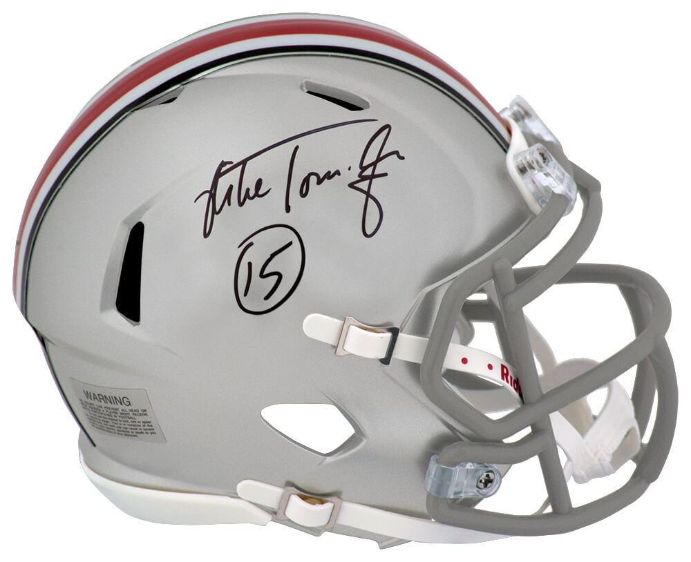 Mike Tomczak Signed Ohio State Buckeyes Riddell Speed Mini Helmet