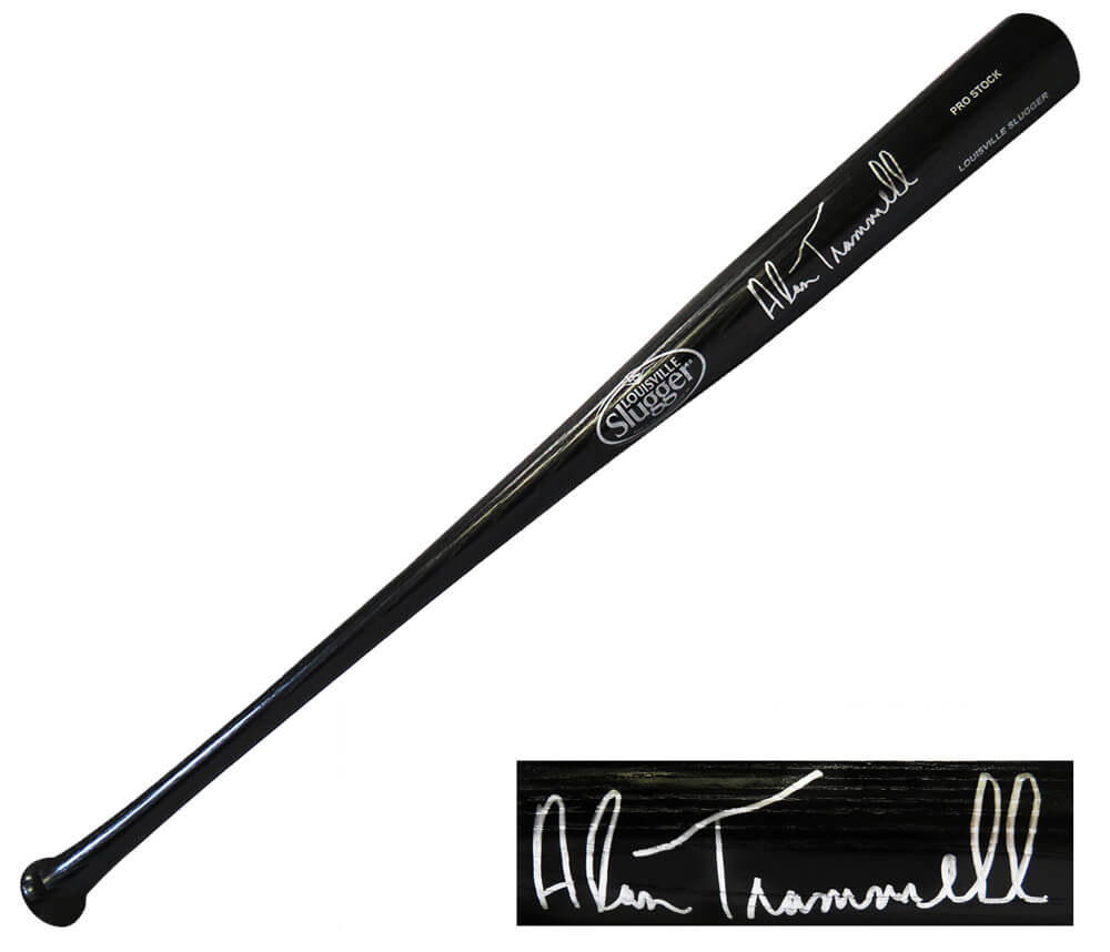 Alan Trammell Signed Louisville Slugger Black Baseball Bat
