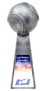 Alan Trammell Signed Baseball World Champion 14 Inch Replica Silver Trophy