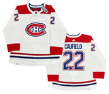 Cole Caufield Autographed Montreal Canadiens White Adidas Authentic Jersey Fanatics