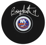 Bryan Trottier Signed New York Islanders Logo Hockey Puck