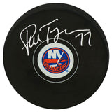 Pierre Turgeon Signed New York Islanders Logo Hockey Puck