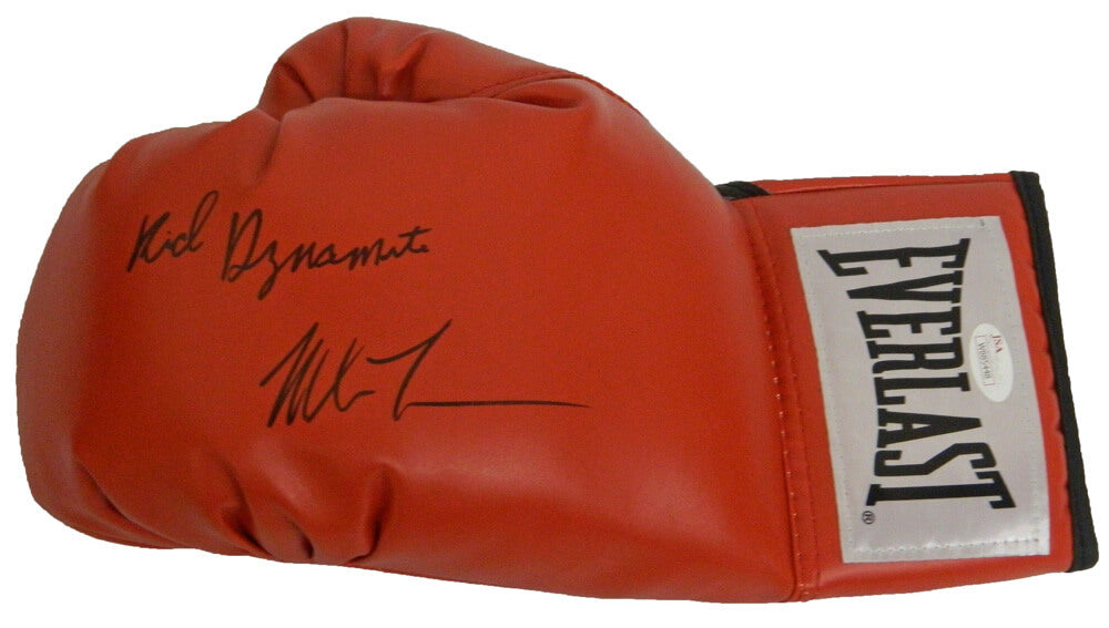 Mike Tyson Signed Everlast Red Boxing Glove w/Kid Dynamite