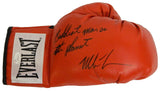 Mike Tyson Signed Everlast Red Boxing Glove w/Baddest Man On The Planet