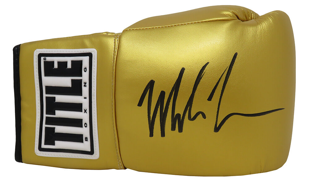 Mike Tyson Signed Title Gold Boxing Glove