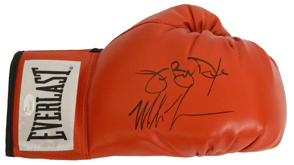 Mike Tyson & James Buster Douglas Dual Signed Everlast Red Boxing Glove