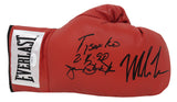 Mike Tyson & James Buster Douglas Dual Signed Everlast Red Boxing Glove w/Tyson KO 2-11-90 (JSA)
