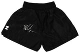 Mike Tyson Signed Black Custom Boxing Trunks - (JSA)
