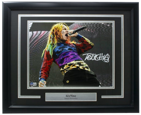Tekashi 6ix9ine Signed Framed 11x14 Yelling Photo BAS ITP - Sports Integrity