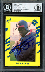 Frank Thomas Autographed 1990 Classic Series III Rookie Card #T93 Chicago White Sox Beckett BAS Stock #185214