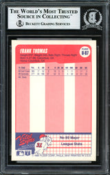 Frank Thomas Autographed 1990 Fleer Update Rookie Card #U-87 Chicago White Sox Beckett BAS Stock #185215