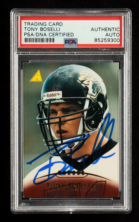 Tony Boselli Signed 1995 Pinnacle RC Autograph Authentic