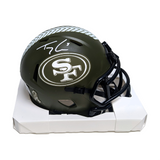 Trey Lance Autographed Hand Signed San Francisco 49ers Salute to Service Mini Football Helmet - BAS