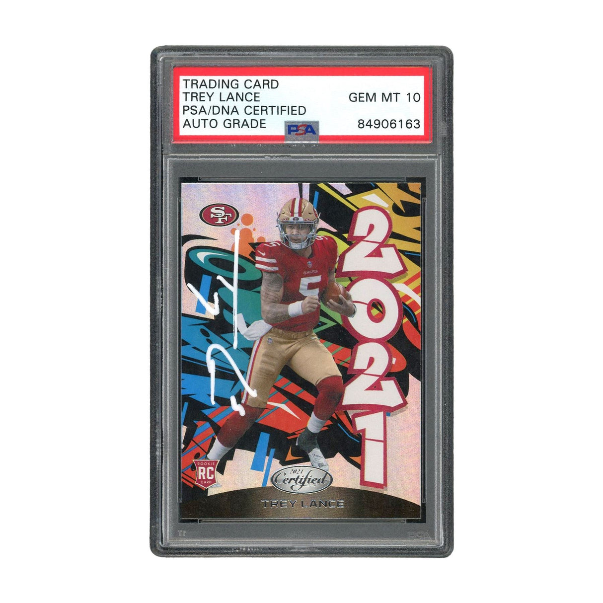 Trey Lance Signed Authentic Panini Certified RC San Francisco 49ers NFL