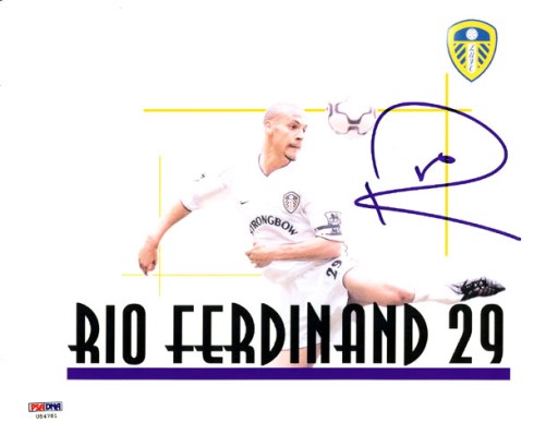 Rio Ferdinand Autographed 8x10 Photo Manchester United PSA/DNA #U54781
