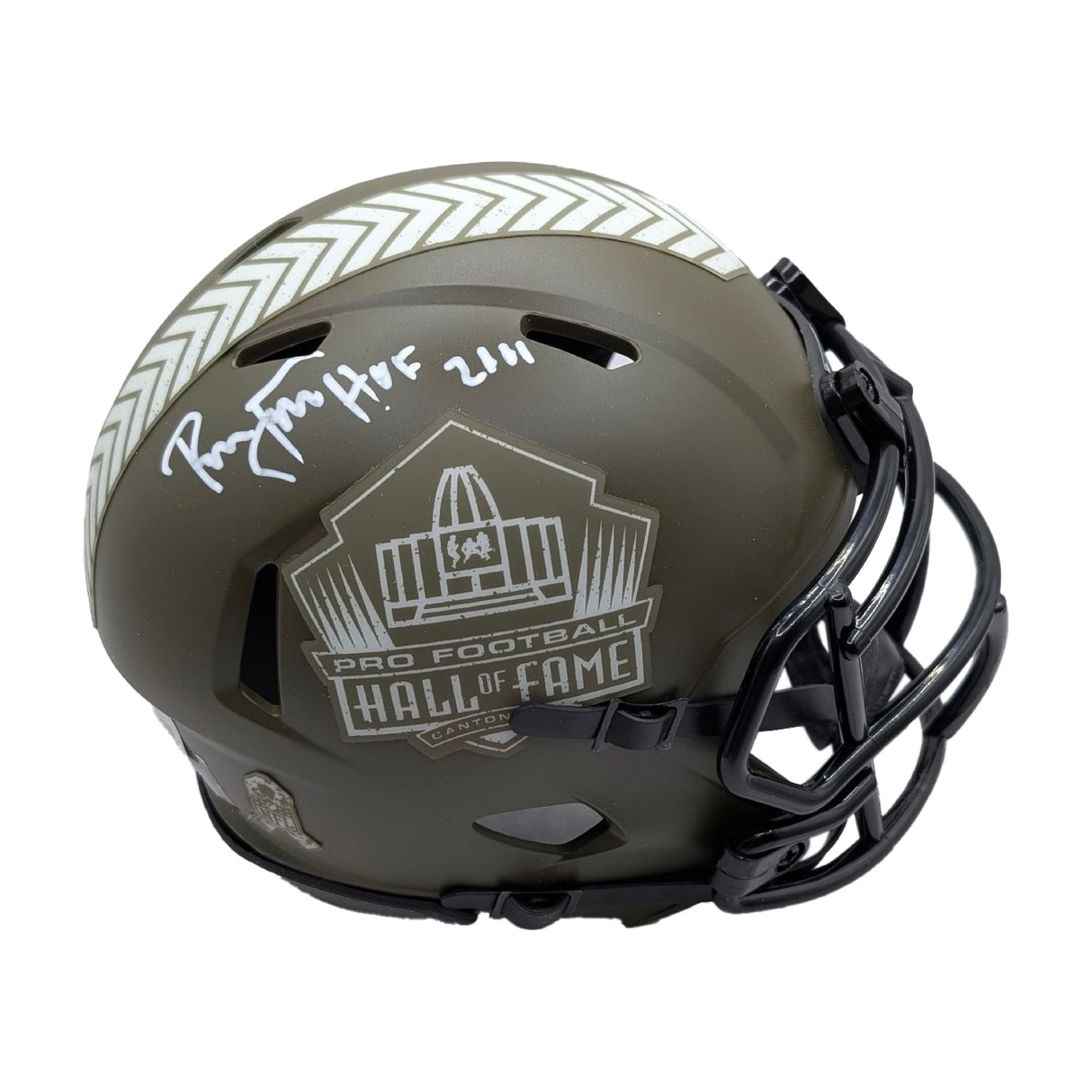 Ronnie Lott Autograhed Hand Signed 49ers Salute to Service Mini Helmet - BAS