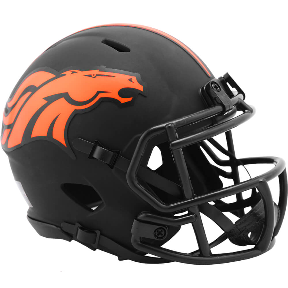Denver Broncos Eclipse Black Matte Riddell Speed Mini Football Helmet