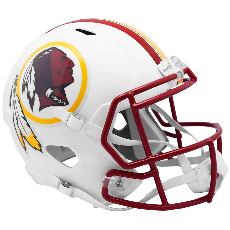 Washington Redskins Flat White Matte Riddell Full Size Speed Replica Football Helmet