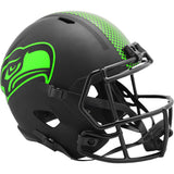 Seattle Seahawks Eclipse Black Matte Riddell Speed Full Size Replica Football Helmet