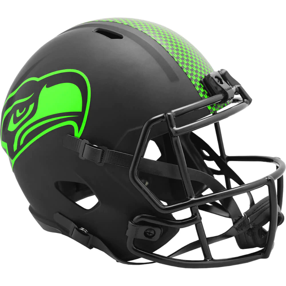 Seattle Seahawks Eclipse Black Replica Speed Unsigned Full Size Helmet Stock #209216