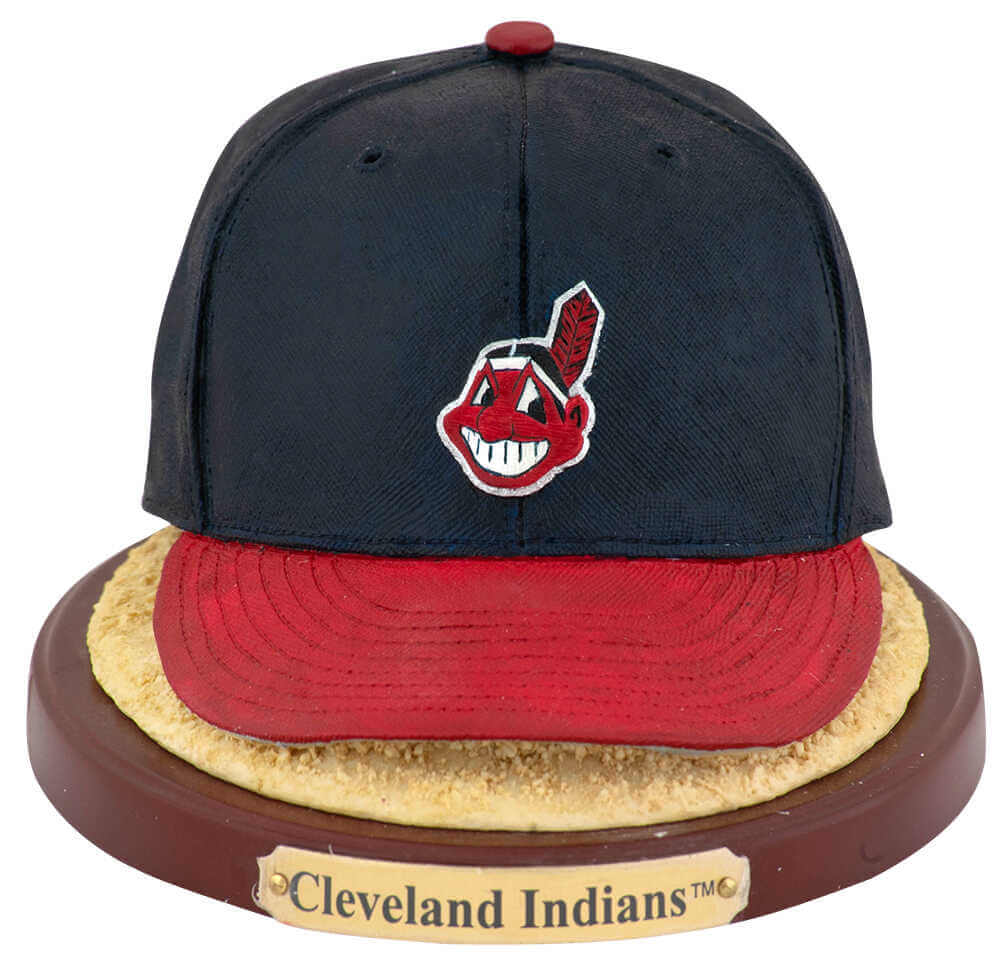 Cleveland Indians Team Hat (Chief Wahoo) Statue Figurine - The Memory Company