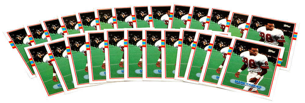 Mark Carrier Tampa Bay Buccaneers 1989 Topps & Score Rookie Football Trading Card (Lot of 68)