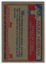 Hulk Hogan 1985 Topps WWF Rookie Wrestling Trading Card #1 - (Yellow Background)