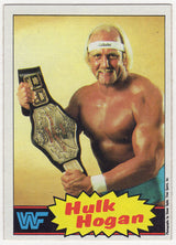 Hulk Hogan 1985 Topps WWF Rookie Wrestling Trading Card #1 - (Yellow Background)