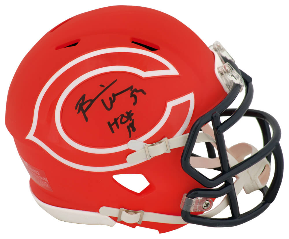 Brian Urlacher Signed Chicago Bears AMP Riddell Speed Mini Helmet w/HOF'18