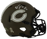 Brian Urlacher Signed Chicago Bears Salute to Service Riddell Full Size Speed Replica Helmet w/HOF'18