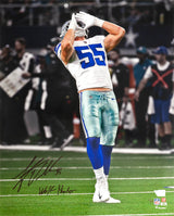 Leighton Vander Esch Signed Dallas Cowboys Celebration Action LE/55 16x20 Photo w/Wolf Hunter - (Fanatics)