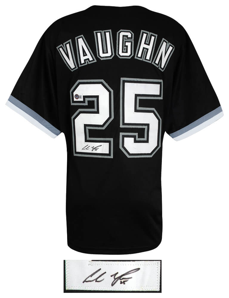 Andrew Vaughn Signed Black Custom Baseball Jersey - (Beckett)