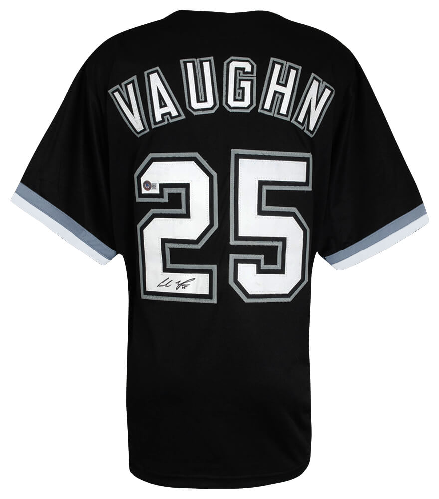 Andrew Vaughn Signed Black Custom Baseball Jersey - (Beckett)