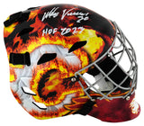Mike Vernon Signed Calgary Flames Franklin Replica Hockey Goalie Mask w/HOF 2023