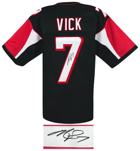 Michael Vick Signed Black Throwback Custom Football Jersey