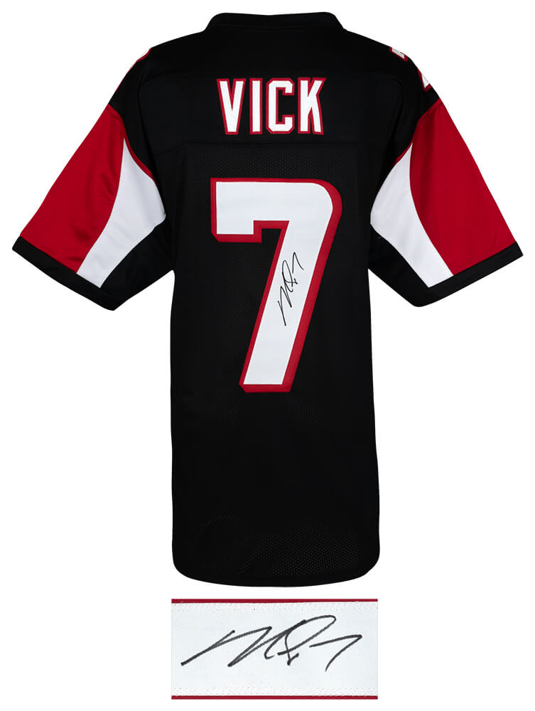Michael Vick Signed Black T/B Custom Jersey